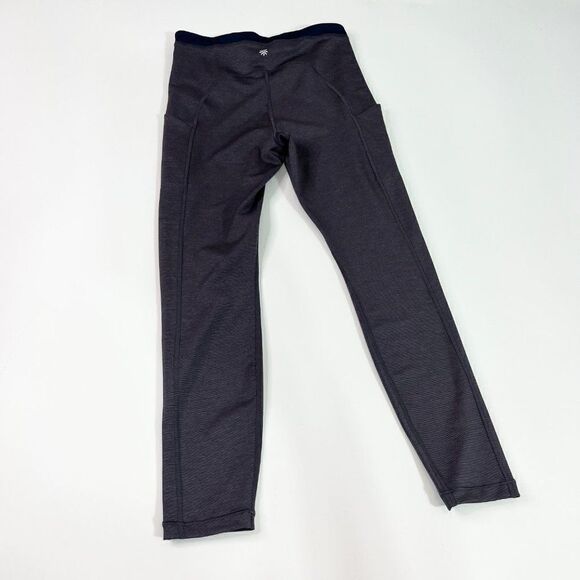Athleta Legging Women Gray Blue Ultimate Stash Pocket 7/8 Compression Pant Small - Picture 2 of 9